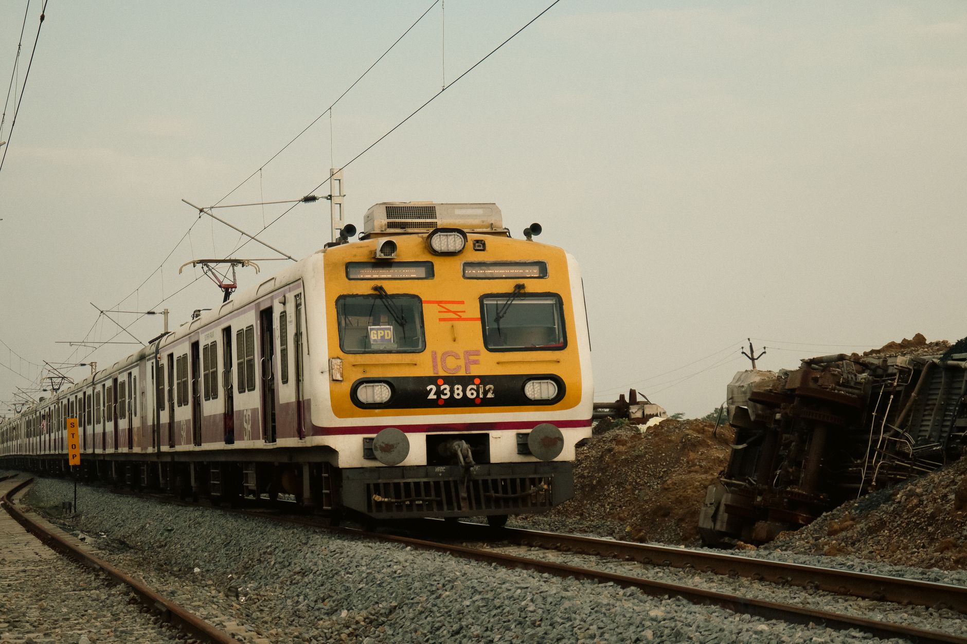 Train railway accident rescue