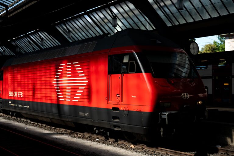 Train at railway station