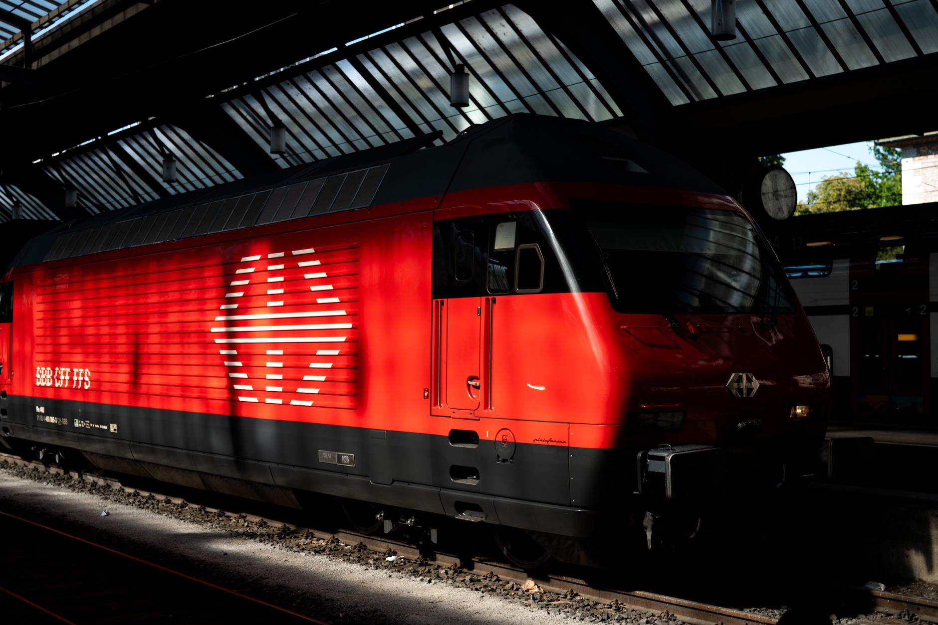 Train at railway station